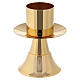 Candeliere base cono ottone dorato bossolo diam. 4 cm s1