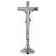 Altar cross with silver-plated brass base and decorated base, 40 cm s3