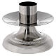Silver-plated brass altar candlestick with 1.6-inch diameter socket s2