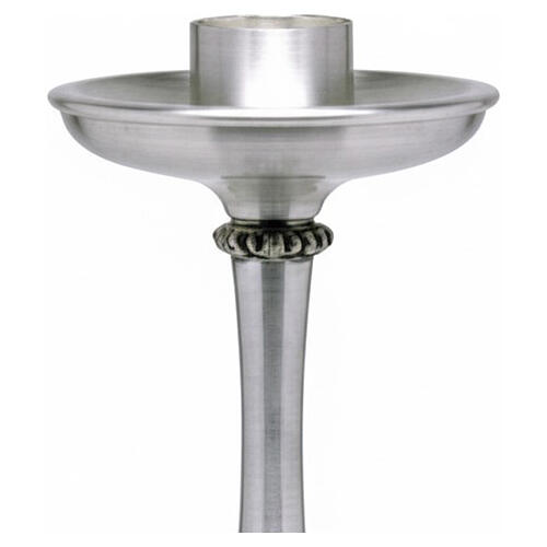 Candeliere stile barocco argentato con foglie d'Acanto diam. 40 mm 3