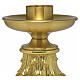 Baroque-style altar candlestick, gold-plated brass, 1.6 in socket s3