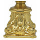 Candelero altar estilo barroco latón dorado diám 40 mm s2