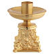 Castiçal de altar estilo barroco bocal diâm. 40 mm latão dourado s4