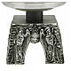 Silver-plated brass altar candlestick with angel base 15x13x13 cm, 40 mm candle socket s2
