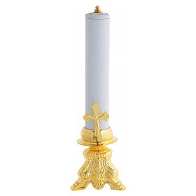 Candeliere decori floreali stile barocco dorato diam 40 mm