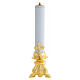 Candeliere decori floreali stile barocco dorato diam 40 mm s1
