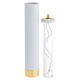 Candeliere decori floreali stile barocco dorato diam 40 mm s2