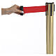 Piantana singola ottone dorato 90 cm nastro avvolgibile  s4