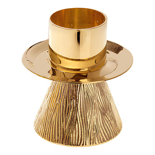 Set croce e candelieri altare ottone argentato 3