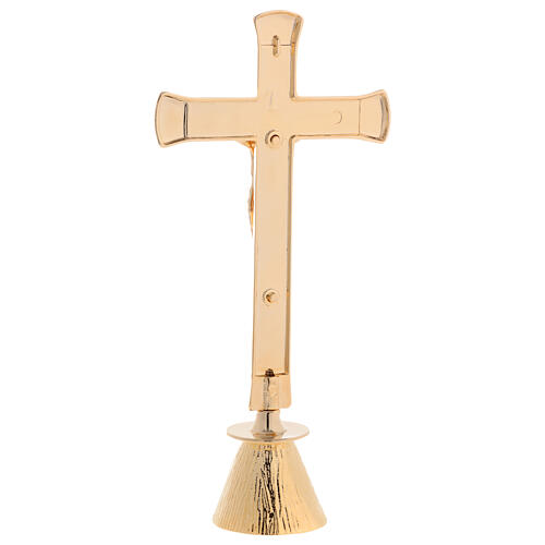 Set croce e candelieri altare ottone argentato 5