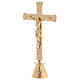 Set croce e candelieri altare ottone argentato s4