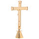 Set croce e candelieri altare ottone argentato s5