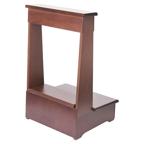 Prie-dieu in walnut finish with drawer, 34x20x18 in 8