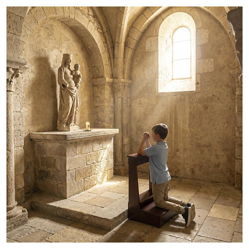 Prie-Dieu couleur noyer avec tiroir 87x50x45 cm 2