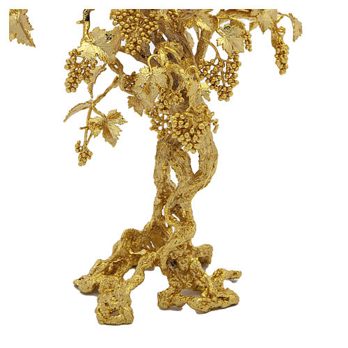 Grape-motif candlestick with gold leaves, Pical Arte Creazioni 2
