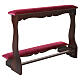 Inginocchiatoio per sposi pieghevole in legno con velluto bordeaux 85x120x45 cm s5