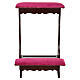 Inginocchiatoio pieghevole in legno con appoggi in velluto bordeaux 85x55x50 cm s5