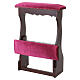 Inginocchiatoio pieghevole in legno con appoggi in velluto bordeaux 85x55x50 cm s7