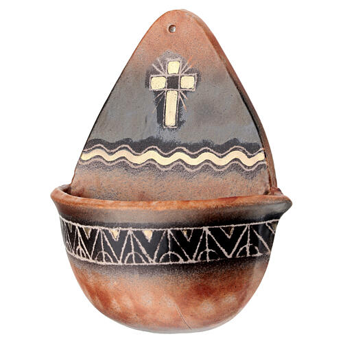 bénitier, croix en céramique 6