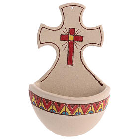 Ceramic cross-shaped waterfont