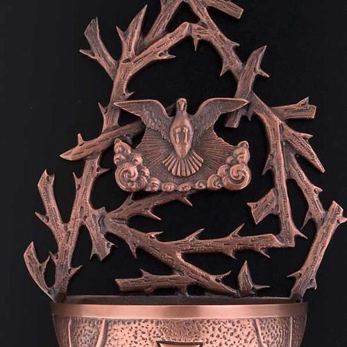 Bronzed Holy Water font with dove 6
