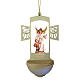 Holy Water font in painted wood, guardian angel s1