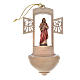 Holy Water font in painted wood, Sacred Heart of Jesus s1