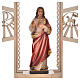 Holy Water font in painted wood, Sacred Heart of Jesus s2
