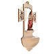 Holy Water font in painted wood, Sacred Heart of Jesus s3