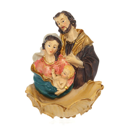 Holy Water font in resin, Holy Family 1