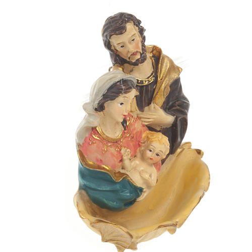 Holy Water font in resin, Holy Family 2