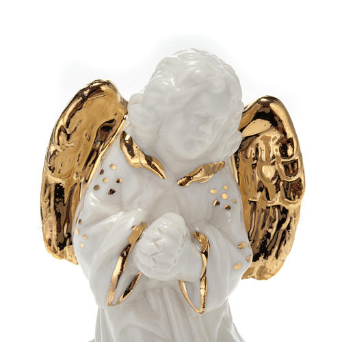 Holy Water font in white porcelain with Angel 2