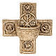 Pila de agua bendita forma cruz de piedra Bethléem s1