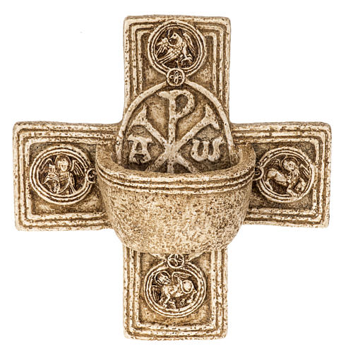 Cross-shaped stoup in stone, Bethléem 1