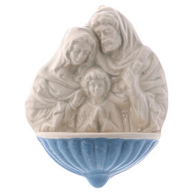 Holy Family font, Deruta ceramic, 10x10x5 cm