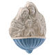 Acquasantiera Maria S.Giuseppe Gesù Bambino ceramica Deruta 10x10x5 cm  s2