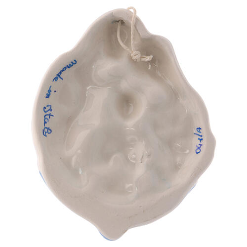 Kropielniczka z ceramiki z Deruty - Matka Boża, św. Józef i Dzieciątko Jezus, 10×8×3 cm 3