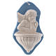 Acquasantiera busto angioletto sfondo blu ceramica Deruta 15x10x5 cm s1