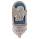 Putto with blue details holy water font made in Deruta 6.5 in s2