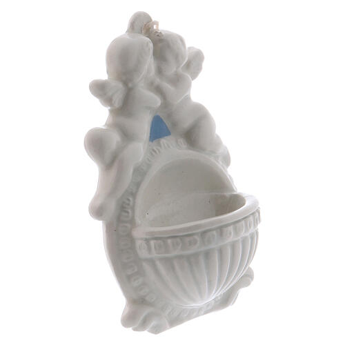 Kropielnica z aniołami 10 cm, ceramika Deruta 2