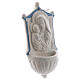 Weihwasserbecken aus Deruta Keramik mit Madonna, Jesuskind und himmelblauen Details, 16 cm s2