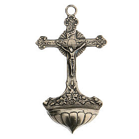 Holy water font cross in 800 silver