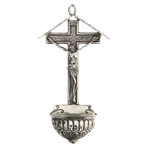 Cross-shaped stoup with two 800 silver beams 1