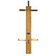 Weihwasserkessel aus vergoldetem Messing mit flachem Kreuz, 31 cm s8
