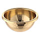 Gold plated brass Holy water font with Chi-Rho Alpha Omega 10 in s6