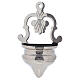Decorated Holy water stoup, nickel-plated brass, 17 cm s1