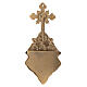 Holy water stoup with cross in polished brass 8x19x4.5 cm s3