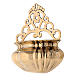 Holy water stoup with shell in polished brass 28x32x11 cm s2