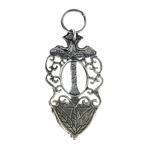 Kropielnica z srebra 800 - krzyż trójlistny 3