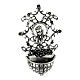 Holy water stoup 8 cm in 925 silver Virgin s1